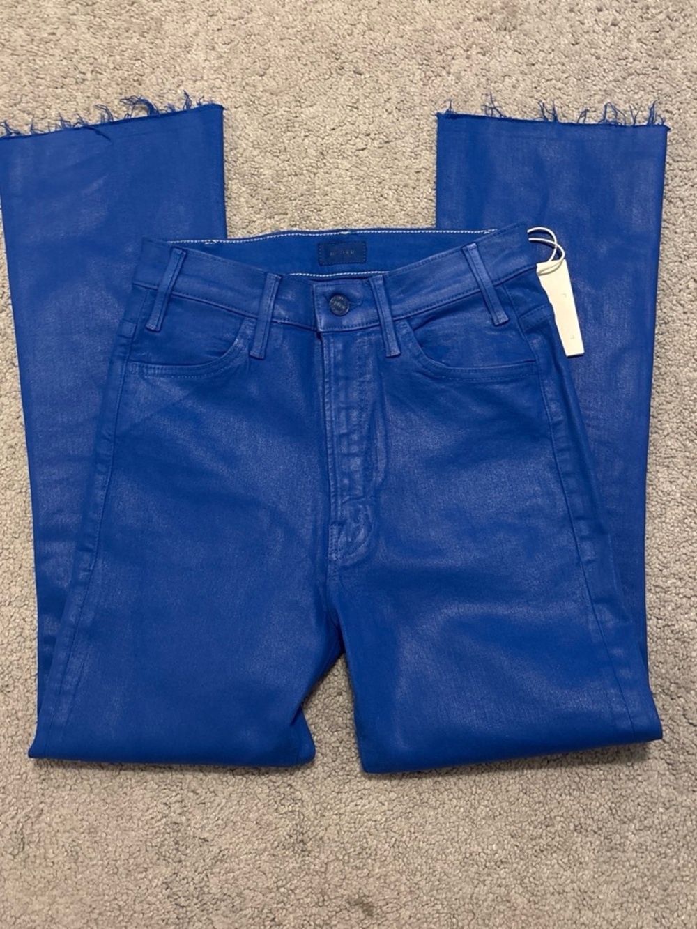 Bold Royal Blue Coated Jeans